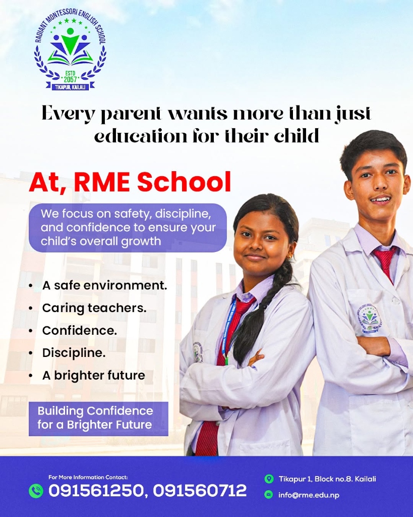 At RME School, we focus on safety, discipline, and confidence - Building Confidence for a Brighter Future